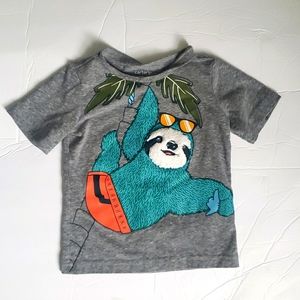 Infants gray sloth tee